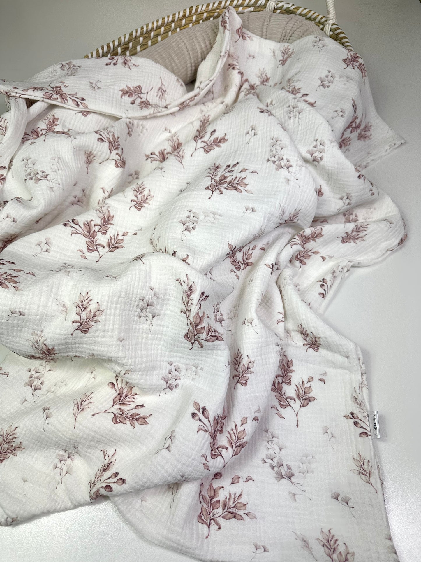 Musselin Decke, Stilltuch Floral
