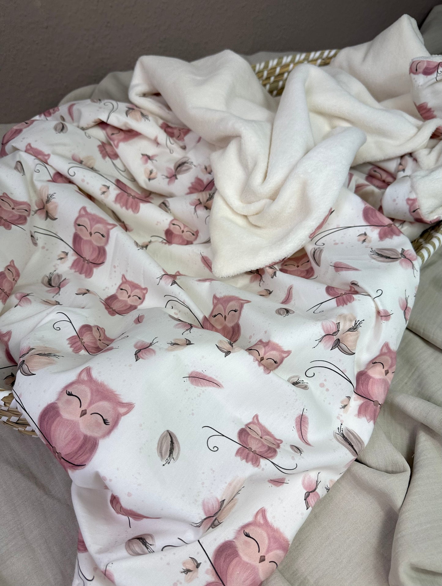 Kuscheldecke kleine Eule