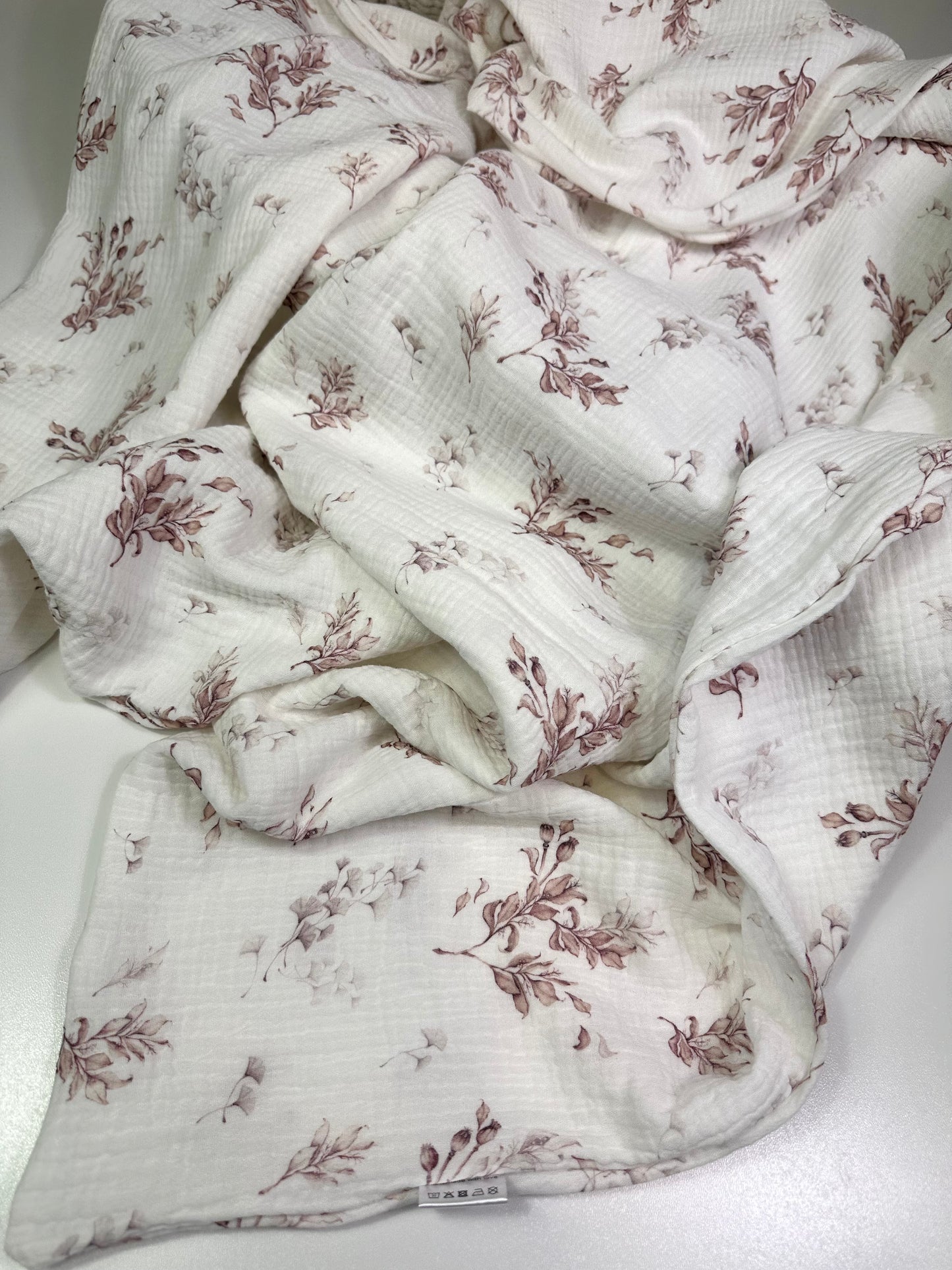 Musselin Decke, Stilltuch Floral