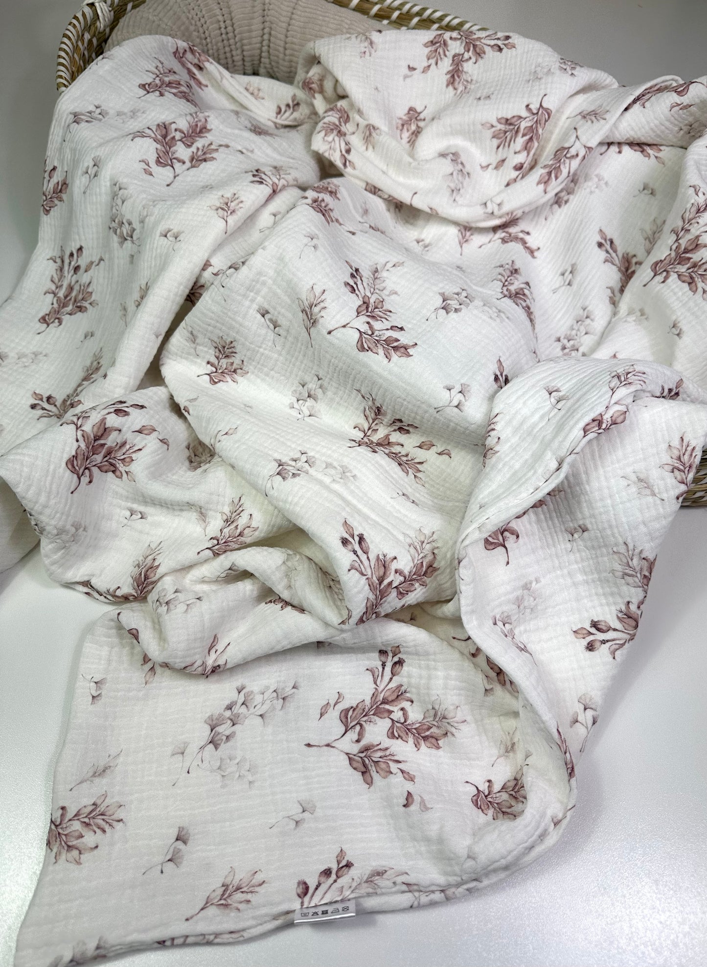 Musselin Decke, Stilltuch Floral