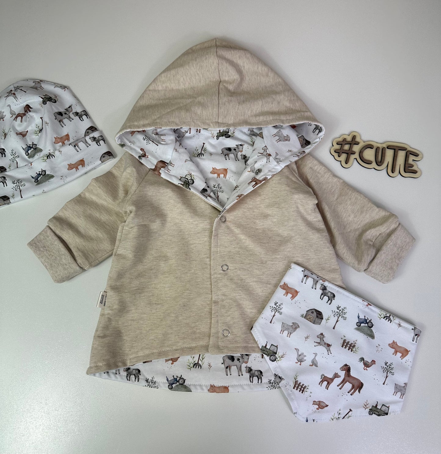 Jacke Bauernhof Sweat/Jersey Stoff