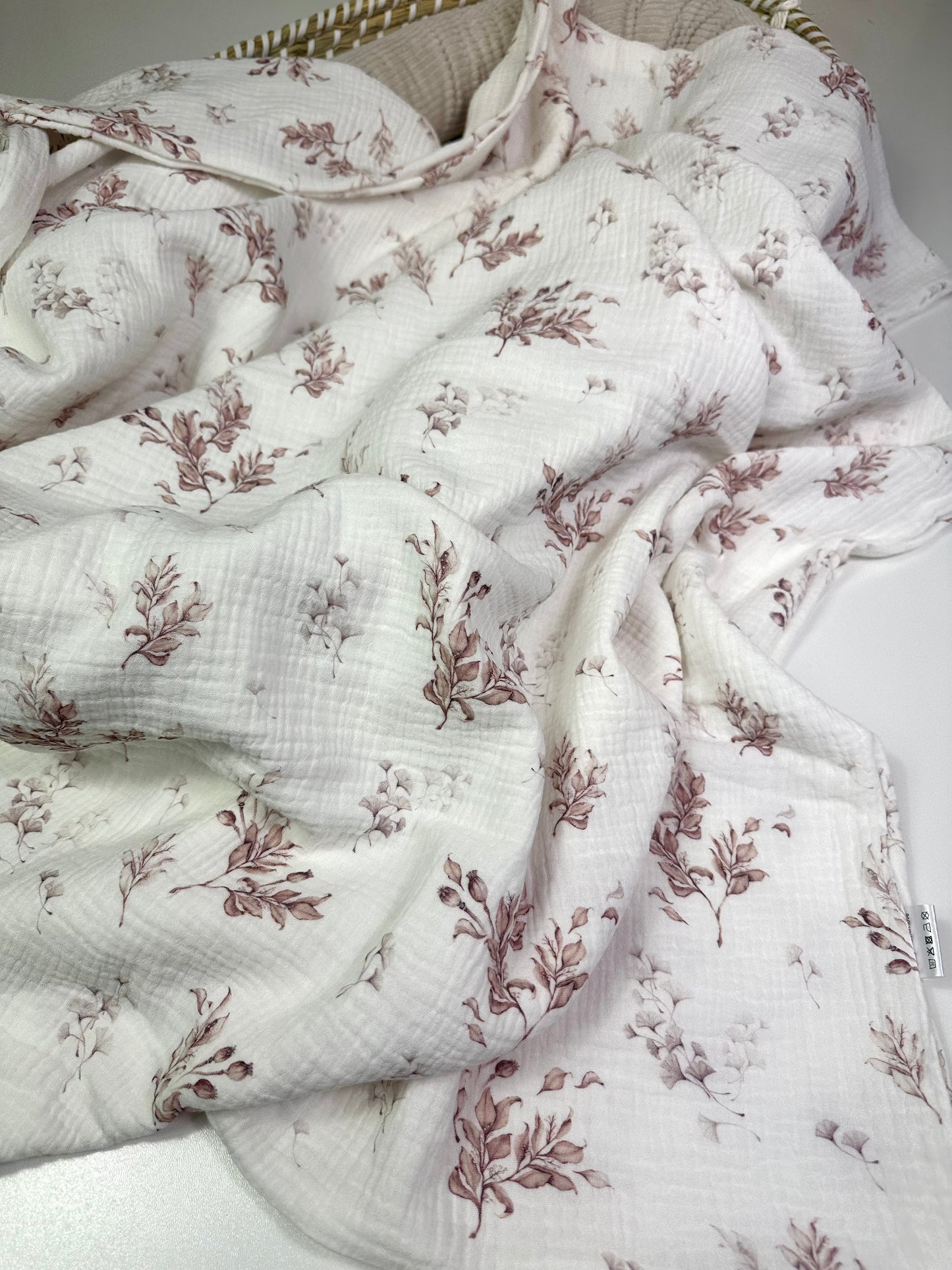 Musselin Decke, Stilltuch Floral
