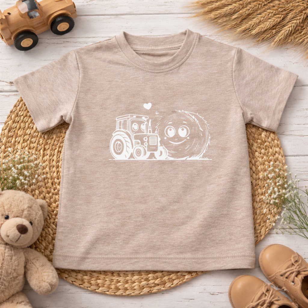 T Shirt- beige Bauernhof