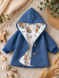 Walkjacke  mit Kaputze - gefütterte Walk-Jacke mit Innenfutter Winterzauber