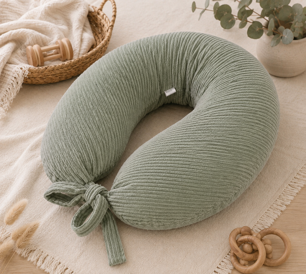 Stillkissen, Seitenschläferkissen, Cord beige - AnTalin