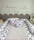 Wickelauflagen Set 5tlg. Regenbogen beige, Waffelpique hell beige von AnTalin, weiche Wickelunterlagen für Babys, stilvoll und bequem