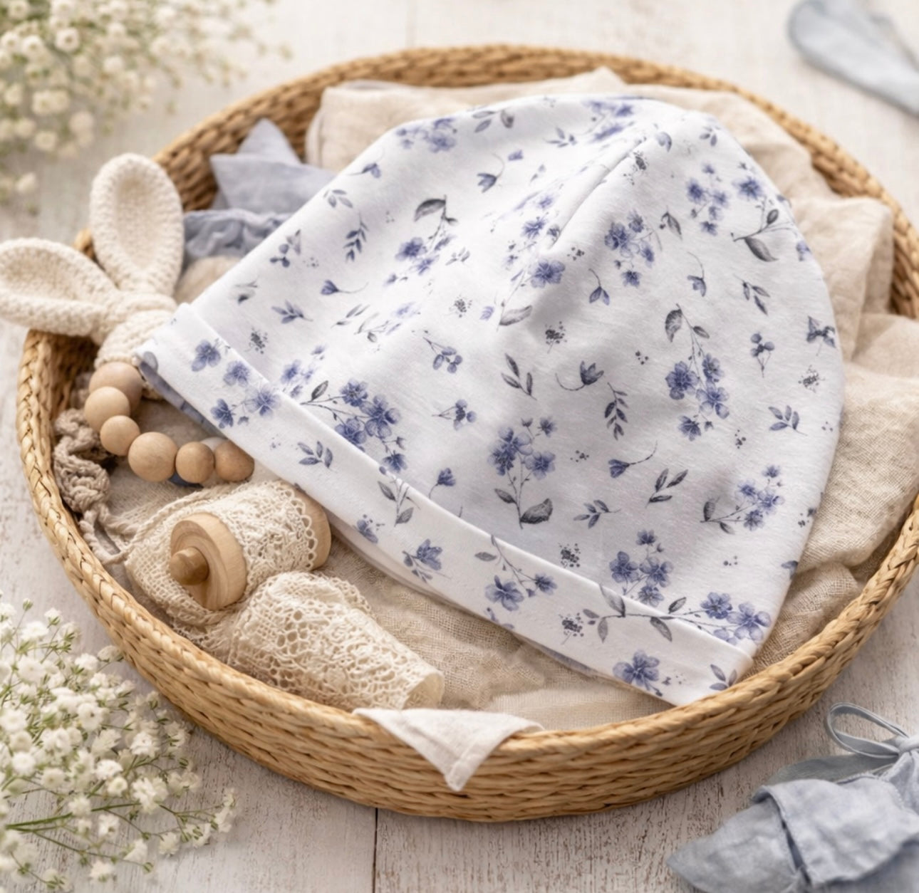 Mütze, Beanie Blütenzauber