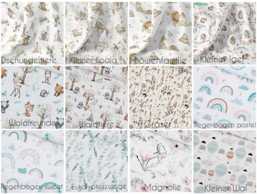 Zwillingsnestchen von AnTalin für Babys und Kleinkinder, mit bunten Designs und weicher Polsterung, ideal für sicheren Schlaf.