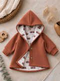 Walkjacke mit Kaputze - gefütterte Walk-Jacke mit Feuerwehr- Innenfutter