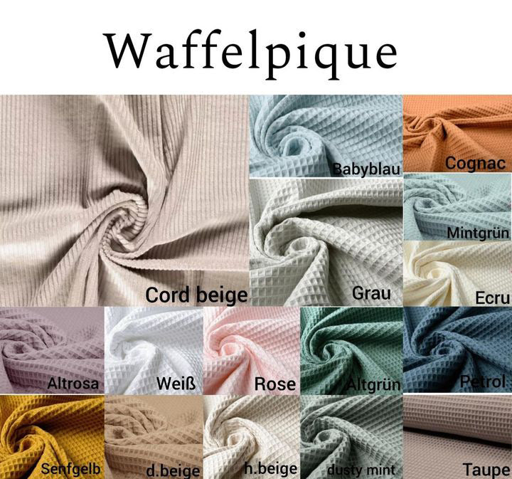 Wickelauflagen Set 5-tlg. Safari Liebes Waffelpique Mintgrün von AnTalin, weiche und bequeme Baby-Wickelunterlagen