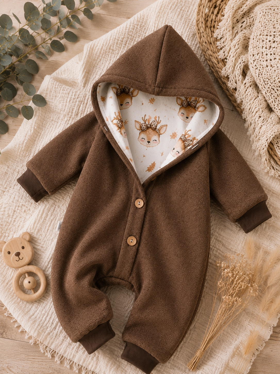 Walk Overall mit Kaputze Rehzauber - gefütterter Overall für Herbst & Winter- verschiedene Farben