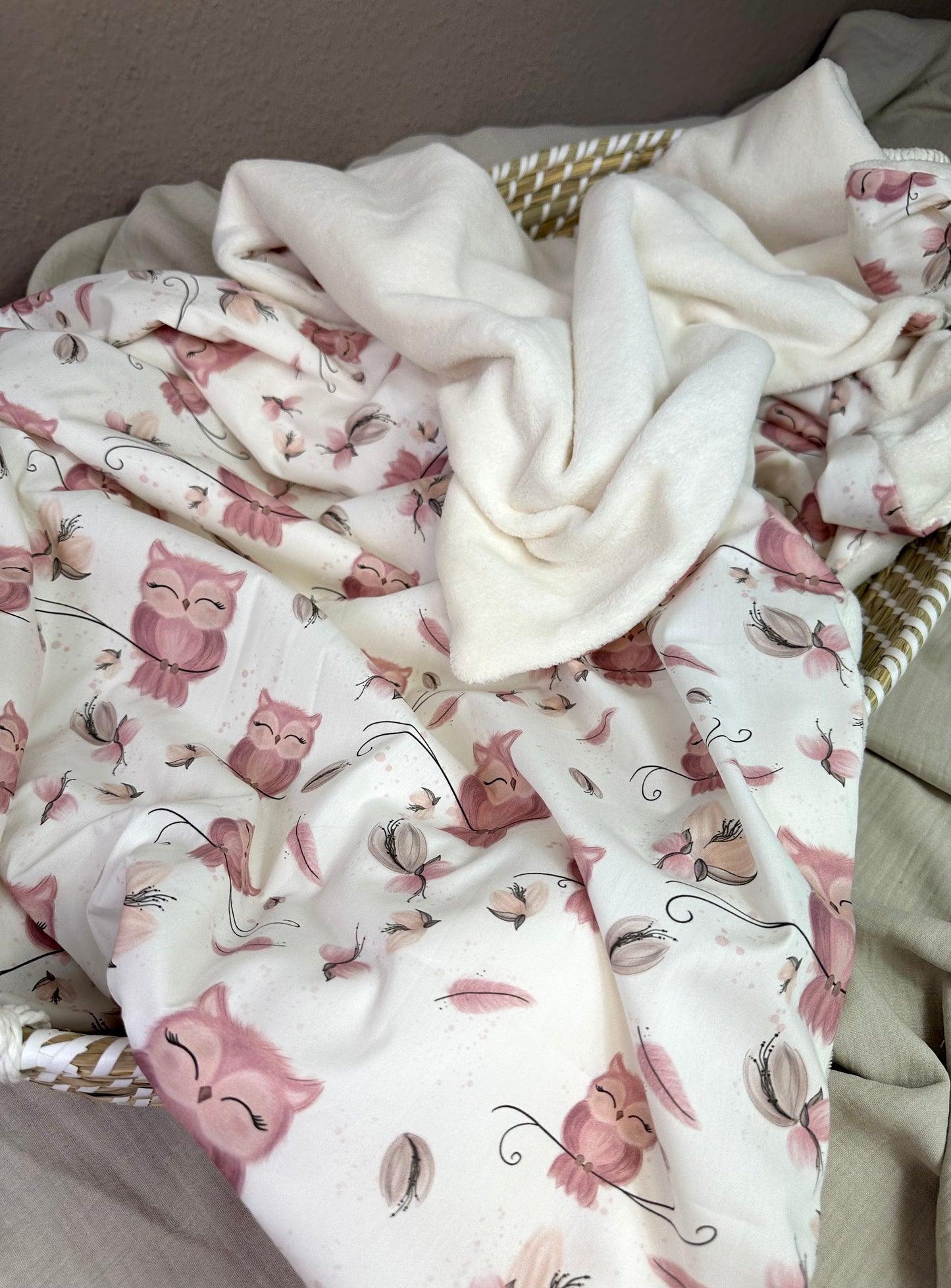Kuscheldecke kleine Eule