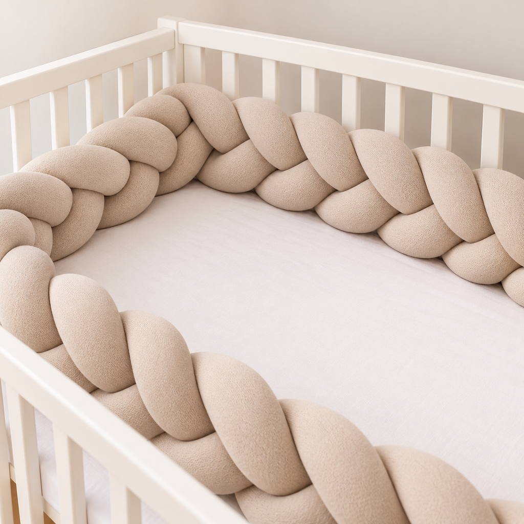 Geflochtene Bettschlange Baby - Kuschelweich & liebevoll gestaltet