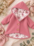 Walkjacke mit Kaputze - gefütterte Walk-Jacke mit Innenfutter Häschenblüte