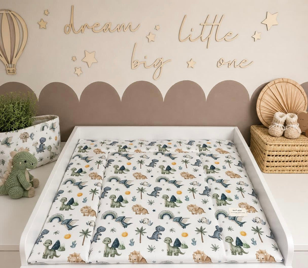 Wasserabweisende Wickelauflage mit kleinem Dino-Design von AnTalin, geeignet für Babys und Kinder, weiche Oberfläche, bequem und praktisch