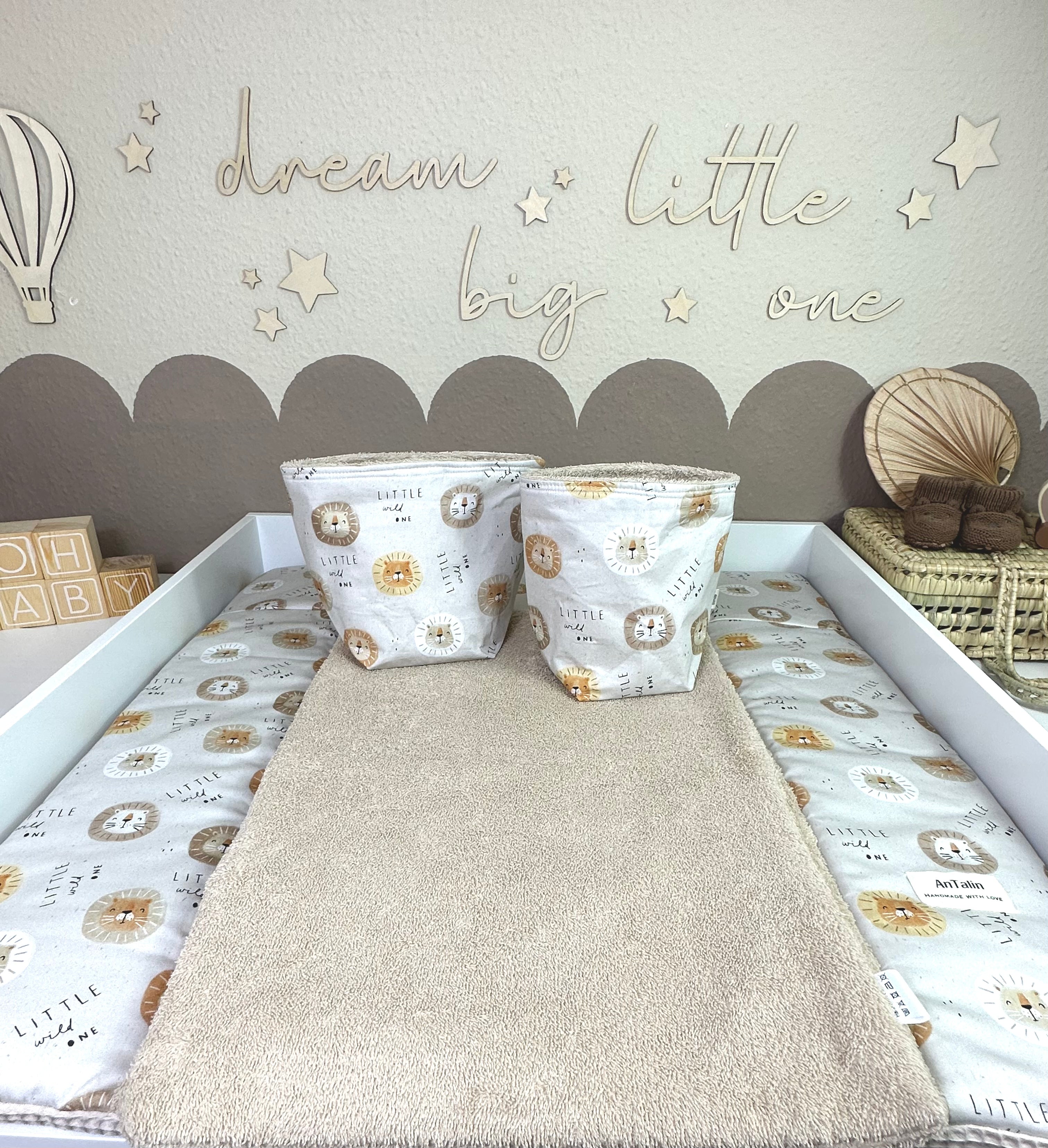 Beiges Utensilo Little Wilt Frottee von AnTalin mit weicher Textur und praktischem Design für Küchenorganisation