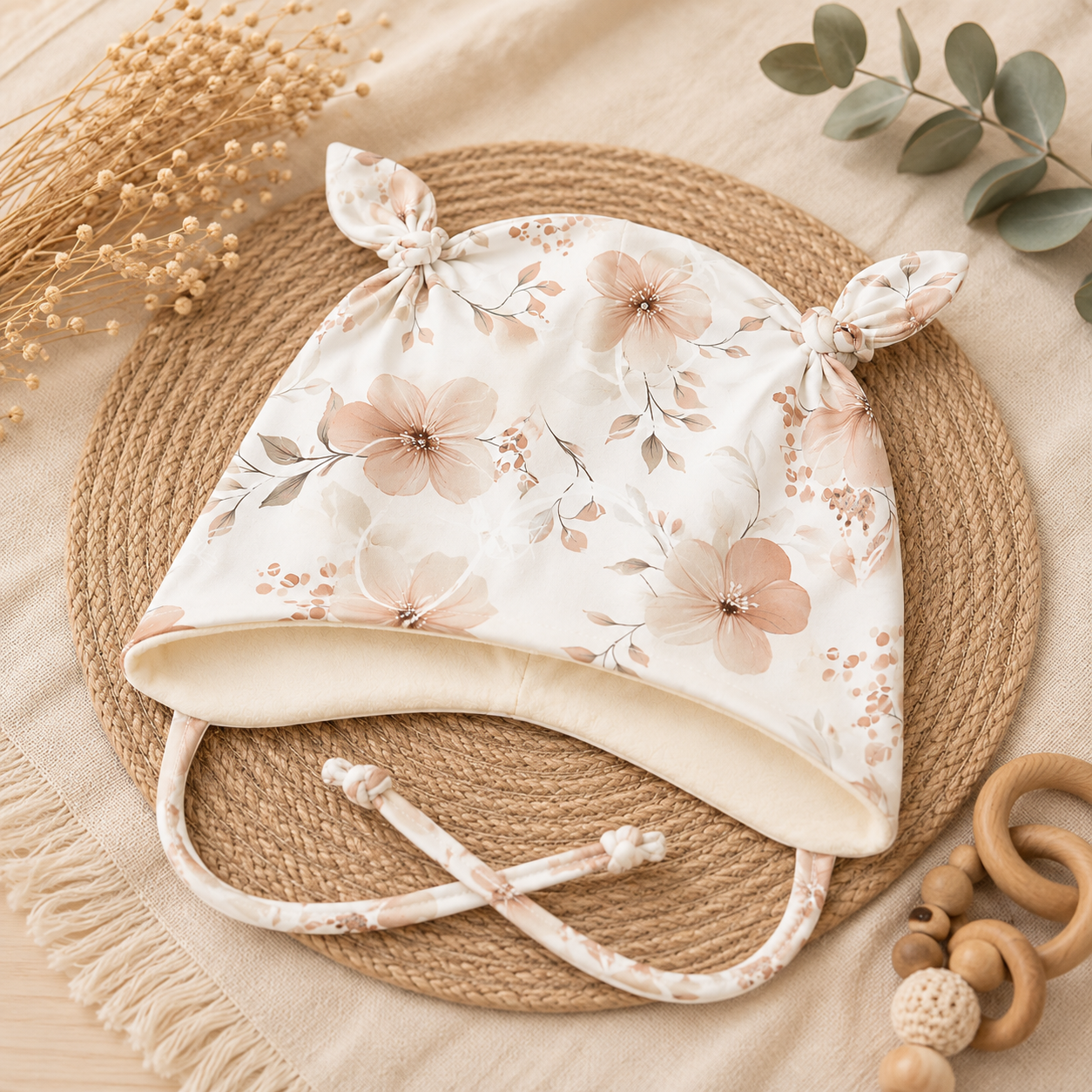 Ohrenmütze mit kuscheligem Fleece - handgemacht & gemütlich Zauberblüte