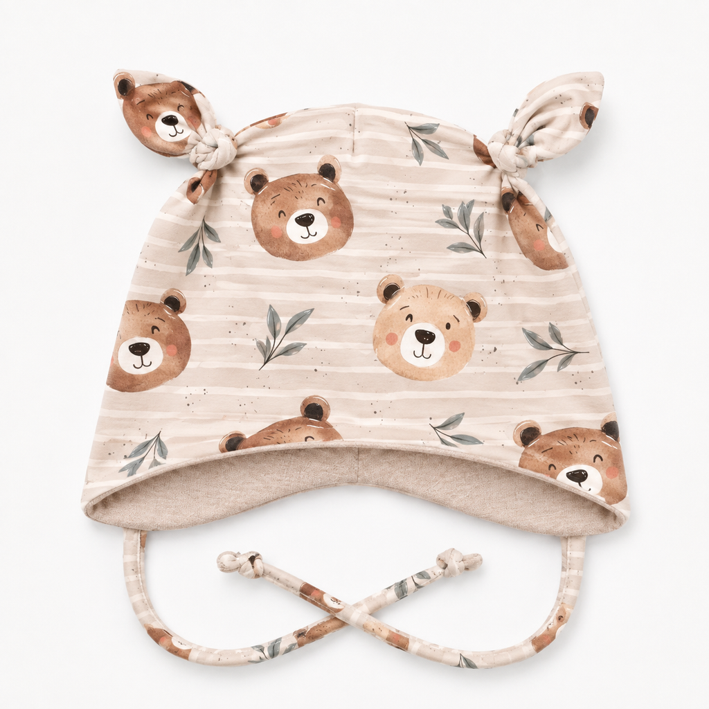 Ohrenmütze mit kuscheligem Fleece - handgemacht & gemütlich Cozy Bear