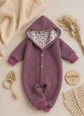 AnTalin Damen Overall mit floralem Muster in Altrosa, bequemes und stylisches Kleidungsstück für den Alltag.