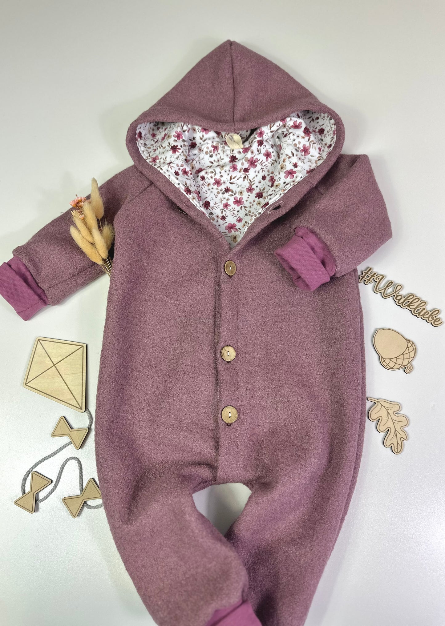 Walkoverall Floral, altrosa