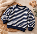 Kinder Pullover Marine blau gestreift - Kuschelige Sweatshirt für Babys & Kleinkinder