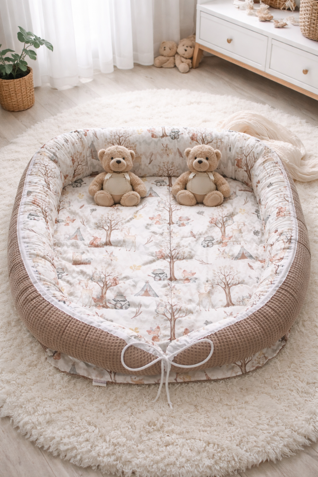Zwillingsnestchen für Baby und Kleinkind von AnTalin mit verschiedenen Designs, weiche und bequeme Textur, bequemes Babyzubehör
