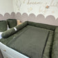 Wickelauflagen Set 6tlg. Cord Frottee Khaki