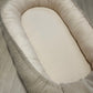 Nestchen Velvet Baumwollstoff beige mit Kordelabdeckung