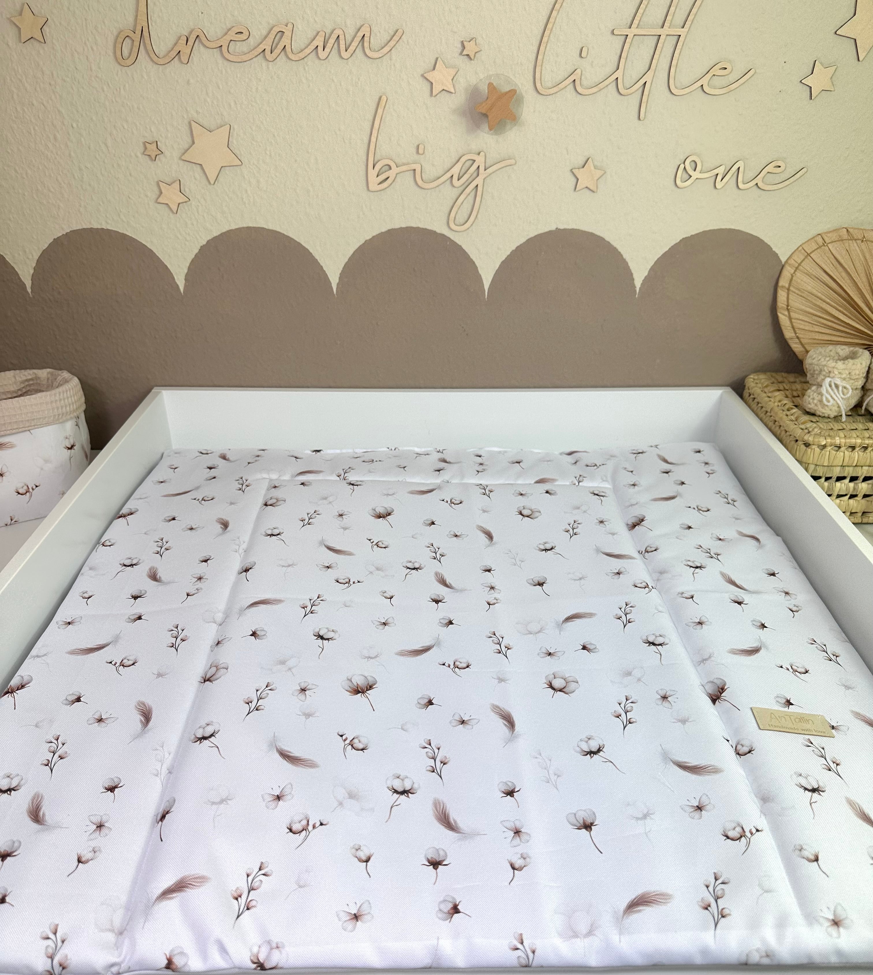 Wickelauflage wasserabweisend Cotton Flowers - AnTalin