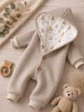 Walk Overall mit Kaputze - kuscheliger Einteiler mit Fuchs-Motiv