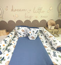 Wickelauflagen Set 5tlg. Kleiner Dino in waffelpique, jeansblau, weiche Stoffe, für Babys und Neugeborene, von AnTalin