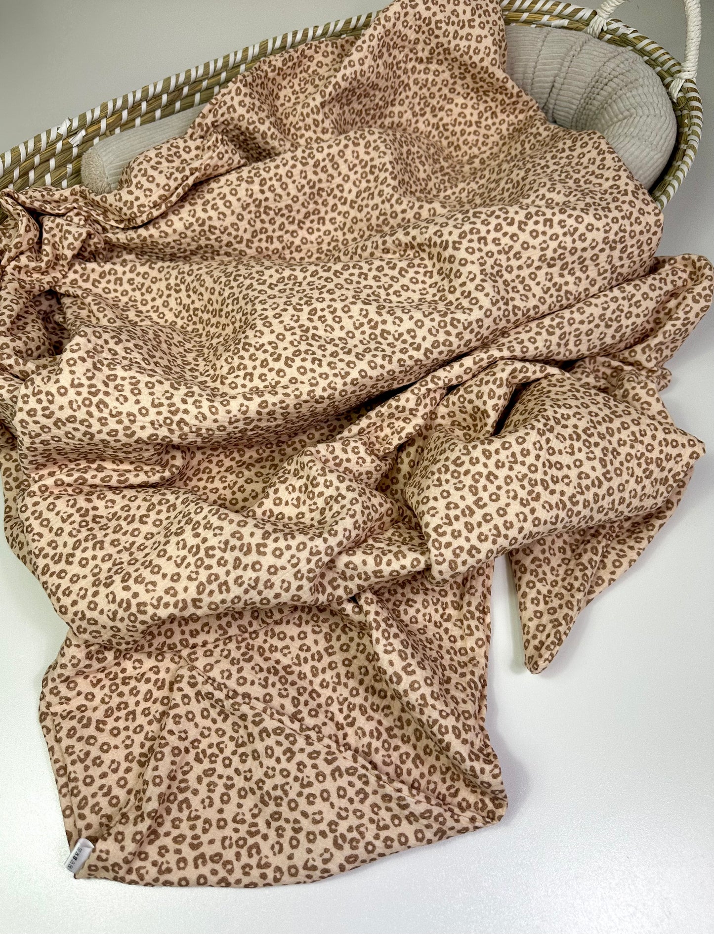Musselin Decke, Stilltuch Leo beige