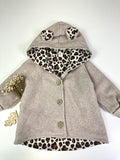 Walk Jacke Leo mit Bärenohren, beige - AnTalin