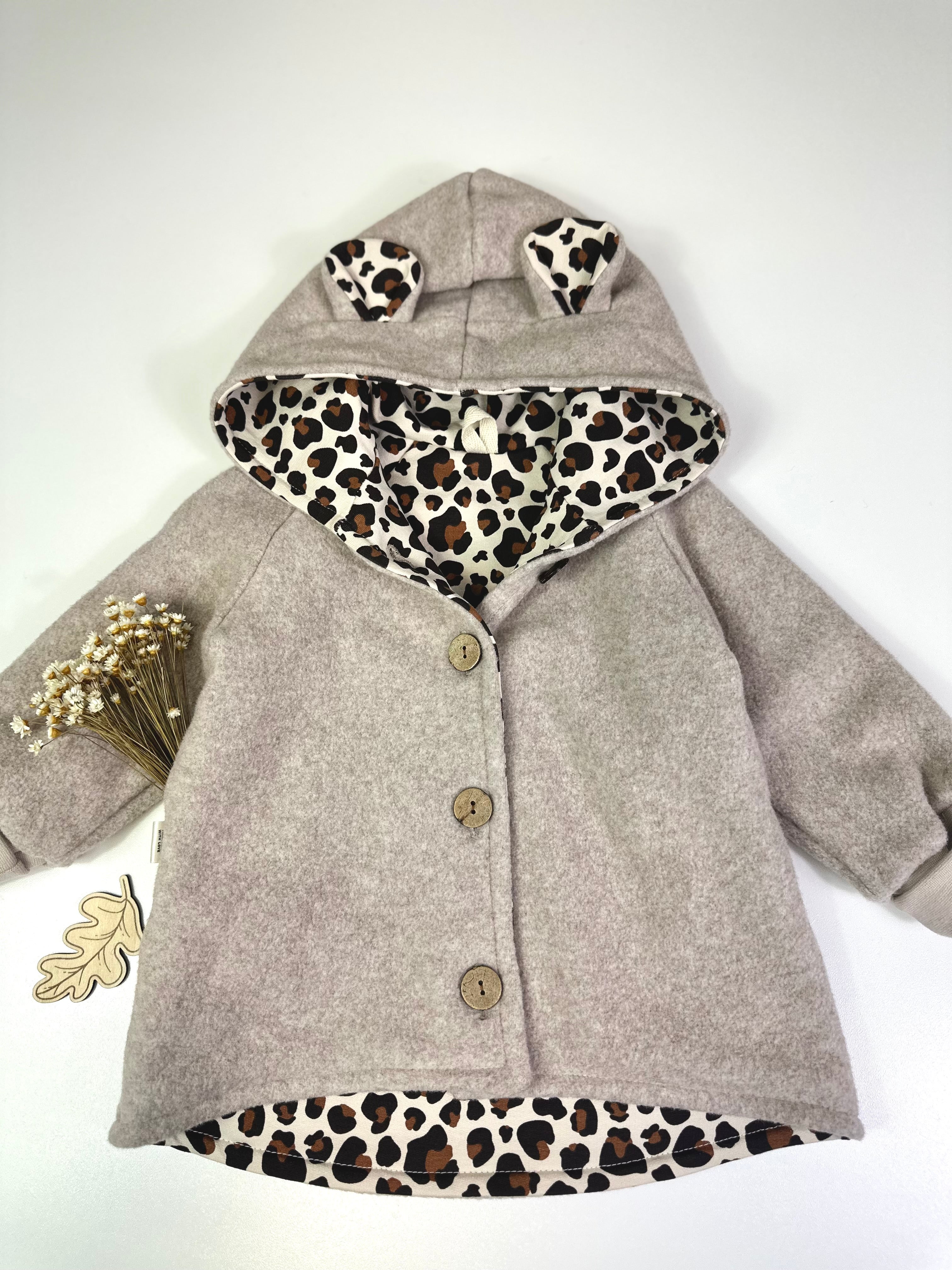 Walk Jacke Leo mit Bärenohren, beige - AnTalin