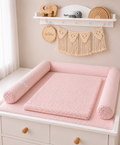 Wickelauflage Waffelpique Frottee Rose‘