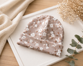 Baby Mütze Vintage Blossom - Weiche Babymütze mit zartem Blumenmuster