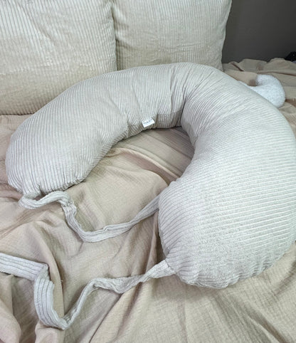 Stillkissen, Seitenschläferkissen, Cord beige