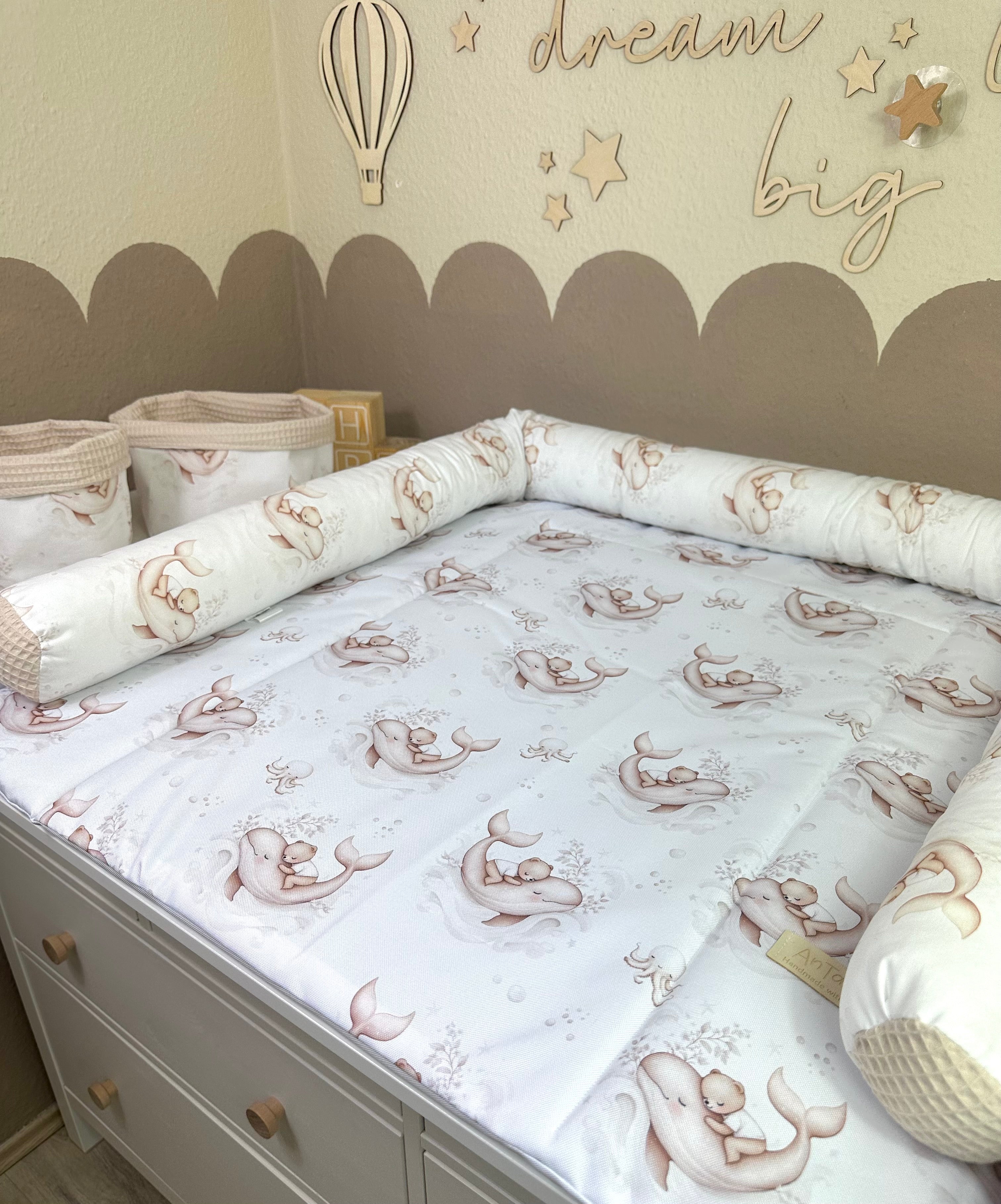 Utensilo Meeresfreunde, waffelpique hell beige - AnTalin