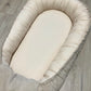Nestchen Velvet Baumwollstoff beige mit Kordelabdeckung
