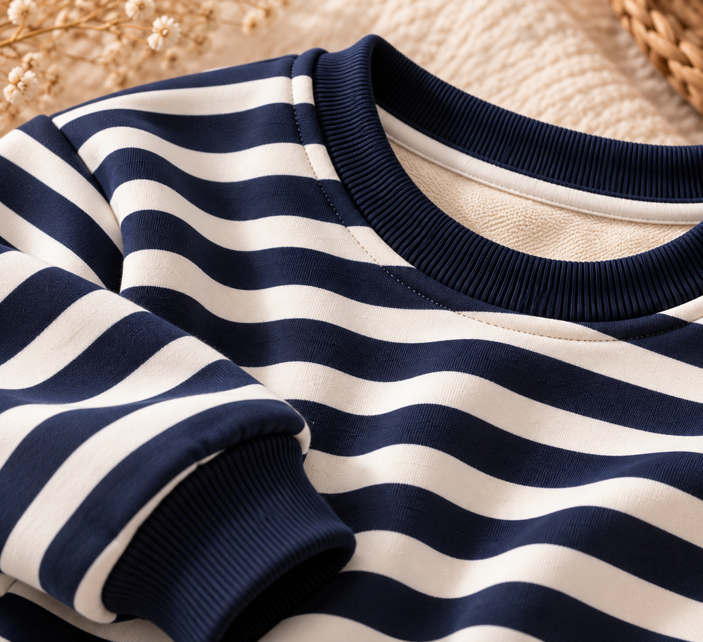 Kinder Pullover Marine blau gestreift - Kuschelige Sweatshirt für Babys & Kleinkinder