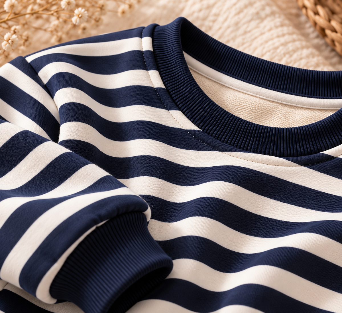 Kinder Pullover Marine blau gestreift - Kuschelige Sweatshirt für Babys & Kleinkinder