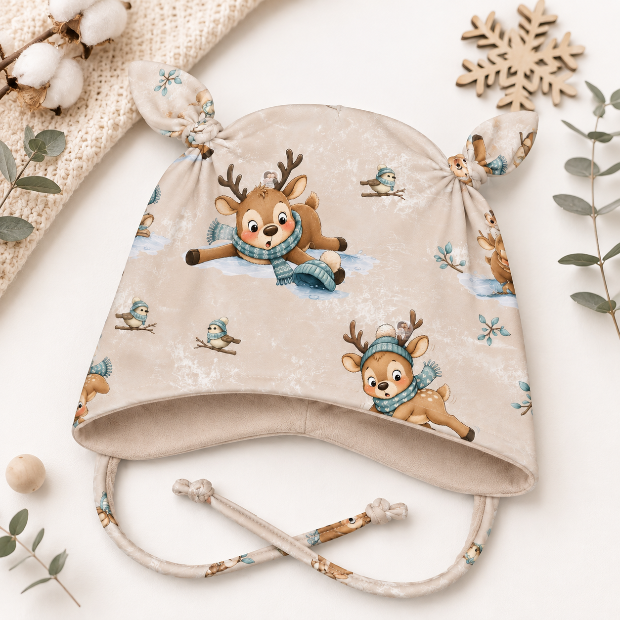Ohrenmütze mit kuscheligem Fleece - handgemacht & gemütlich Winterzauber