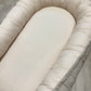 Nestchen Velvet Baumwollstoff beige mit Kordelabdeckung