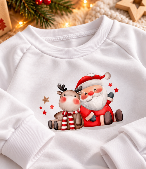 Zweiteiliges AnTalin Weihnachts-Set mit Pullover und Hose, festliches Motiv, bequeme Kleidung für die Feiertage