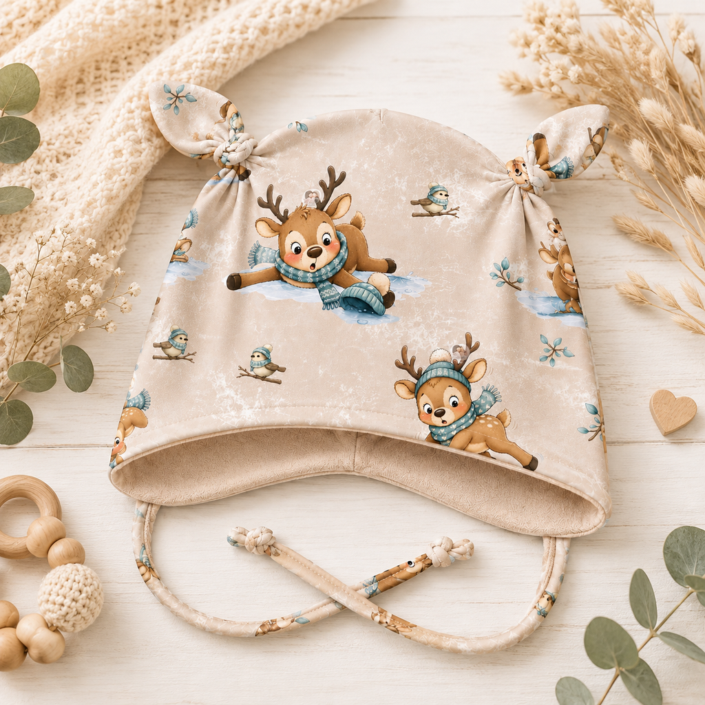 Ohrenmütze mit kuscheligem Fleece - handgemacht & gemütlich Winterzauber