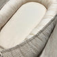 Nestchen Velvet Baumwollstoff beige mit Kordelabdeckung