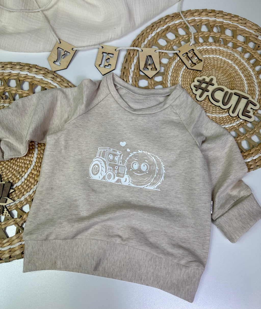 Sweater beige Bauernhof - AnTalin