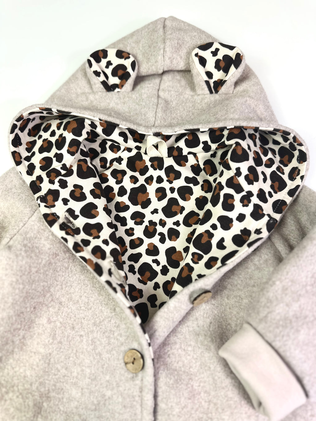 Walk Jacke Leo mit Bärenohren, beige - AnTalin