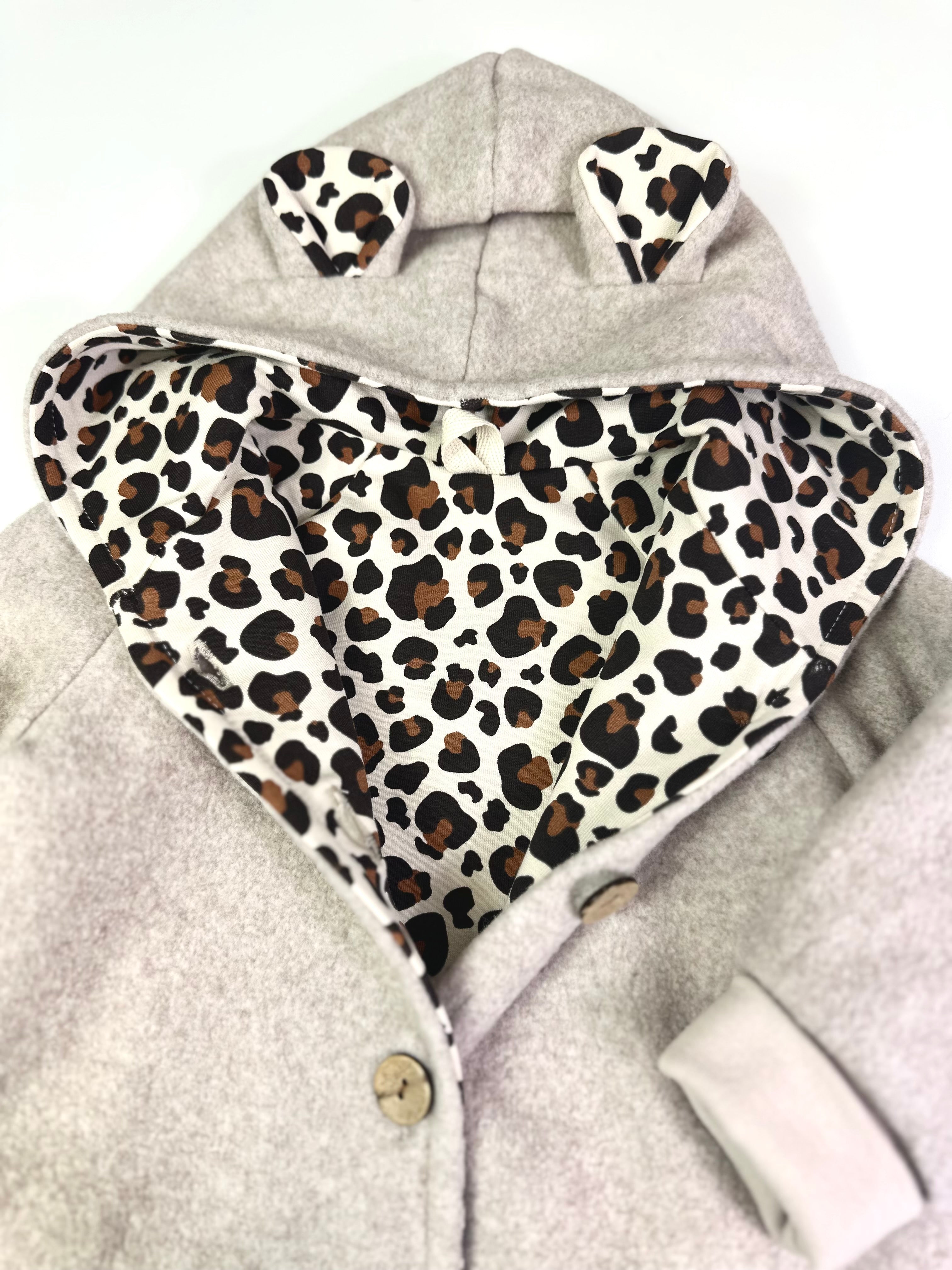 Walk Jacke Leo mit Bärenohren, beige - AnTalin