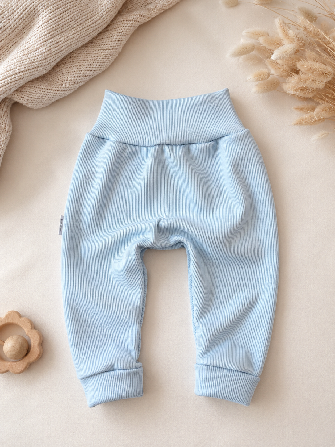 Pumphose Rippjersey Babyblau